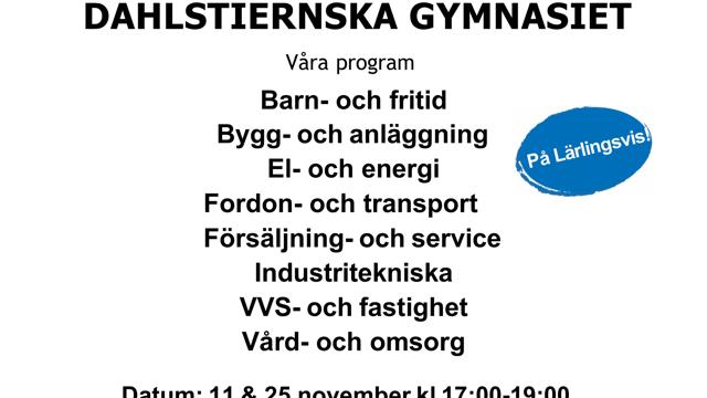 ÖPPET HUS Ht 2026 Skriva Ut